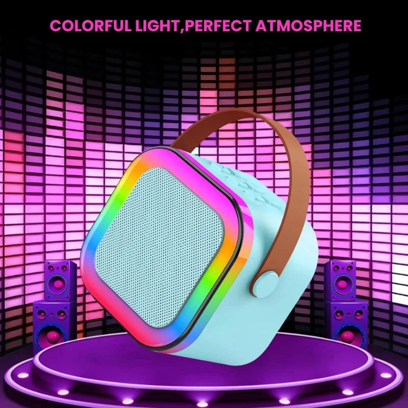 Karaoke Portable Wireless Bluetooth Speaker with Microphone Sound System for Singing and Parties (Random Color)
